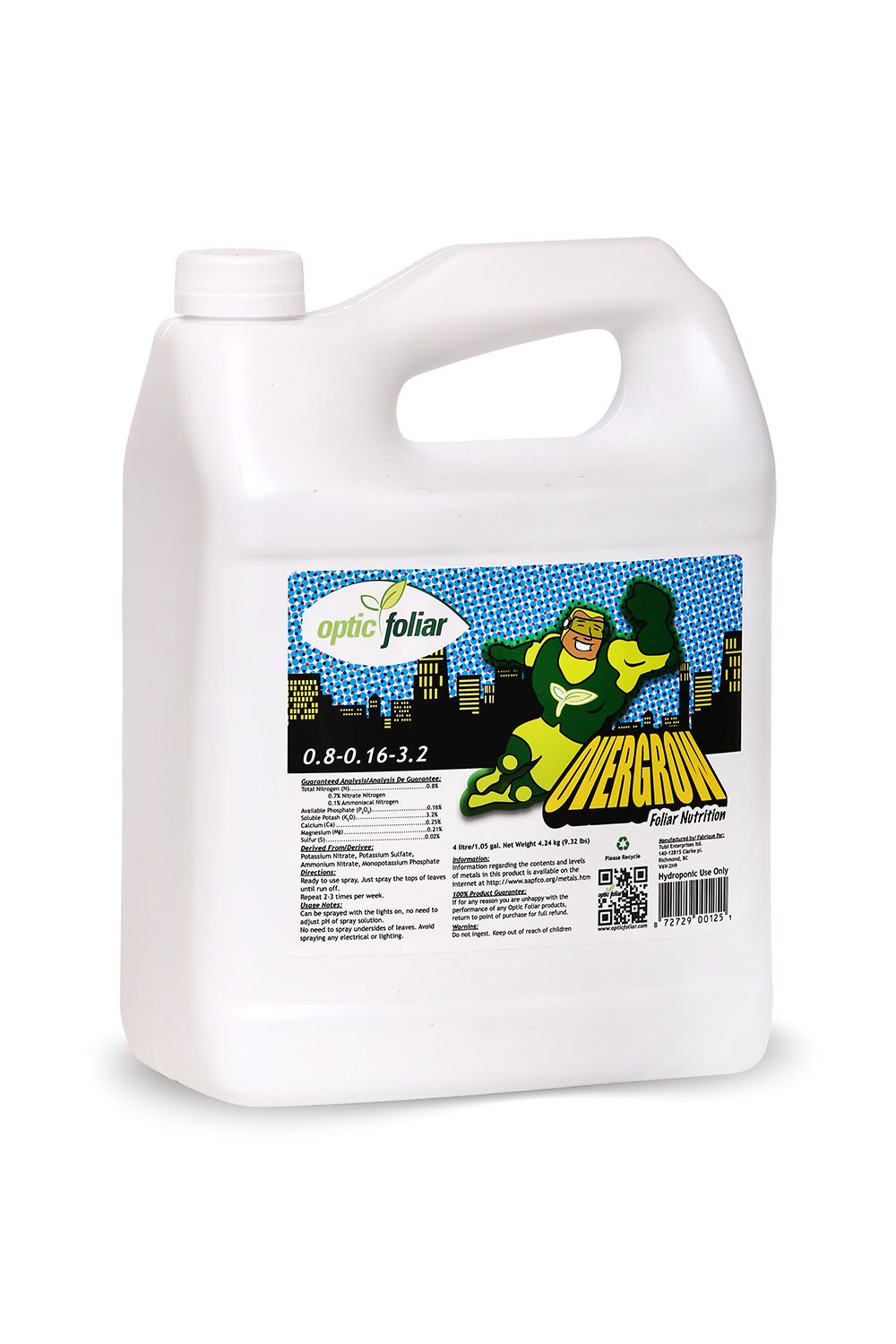 Optic Foliar OVERGROW 4 L